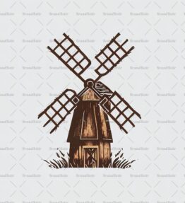 Rustikale Windmühle